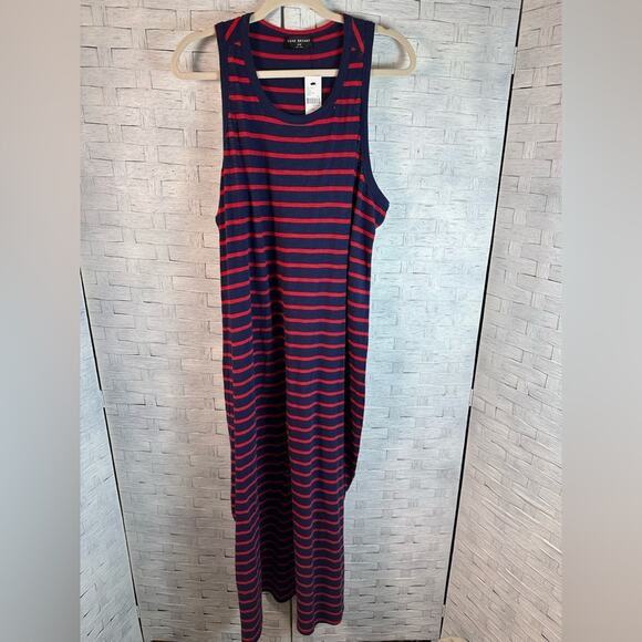 Lane Bryant tank top midi dress knit striped nautical razorback costal plus size - Picture 4 of 15
